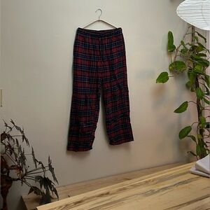Fruit of the Loom Red and Dark Blue Plaid Pajama Pants